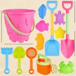 Children's Beach Toy Set Baby Playing In Water And Sand Large Sand Shovel Beach Bucket Sand Digging Tool Sand Toy Random Color 5