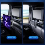 SEAMETAL Upgraded Car Headrest Phone Holder Telescopic Anti Shake Auto Table Holder Smartphone Mount for 4-12.9 Inch iPad iPhone 2