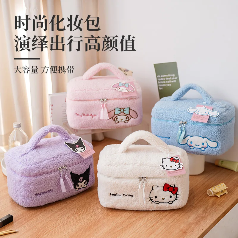 Sanrio Plush Makeup Bag Hello Kitty Cosmetic Bag Clear Pen Case Waterproof Embroidery Travel Toiletry Case Portable Makeup Pouch Sanrio Plush Makeup Bag Hello Kitty Cosmetic Bag Clear Pen Case Waterproof Embroidery Travel Toiletry Case Portable Makeup Pouch
