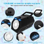 Upgrade Bubble Machine Automatic Bubble Blower with 2 Speed Levels 4