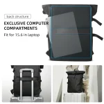 HK Expandable Travel Backpack Men Large Capacity Waterproof 15.6” Laptop Bag Hiking Rucksack Cycling Daypack Bag with USB Port 2
