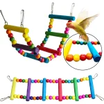 7PCS  Parrot Toy Bird Cage Accessories Bird Accessories Stair Mirror Swing Bell Bird Toy 4