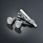 High Quality Letter A-Z men's French cufflinks tie clip set fashion shirt cufflinks 5