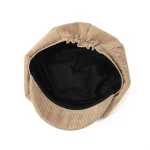 Newsboy Cap Beret Women Vintage Beret Painter Hat Winter Hats For Women Men Octagonal Caps Female Bone Solid Color Casual 4