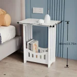 Modern Nordic Storage Side Table Small Coffee Table Bedside Cabinet Mini End Table Nightstand for Living Room Bedroom Furniture 5