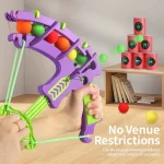 Slingshot Target Sticky Ball Bow Target Montessori Educational Toy Arrow Set Throw Sport Outdoor Fidget Game 4