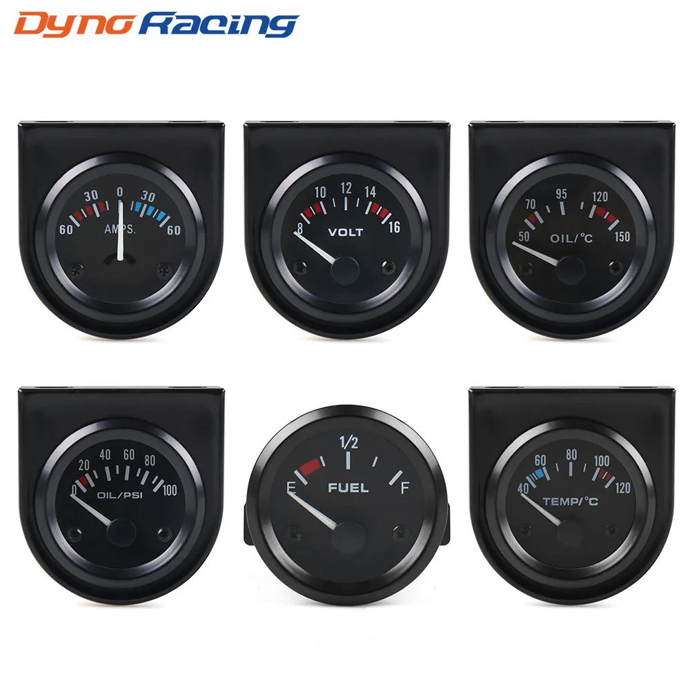 2INCH 52MM Black Volt meter Water temp Oil temp gauge Oil press gauge Fuel level gauge AMP Meter Triple gauge kits Car meter 2INCH 52MM Black Volt meter Water temp Oil temp gauge Oil press gauge Fuel level gauge AMP Meter Triple gauge kits Car meter