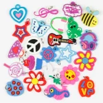100pcs Pendants DIY Colorful Loom Rubber Band Bracelet Jewelry Making Beads Toy  Colorful Animal Flower Beads Random Style 2023 3