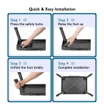 One Step Stool Lightweight Portable Folding Small Step Ladder with Handgrip Non-Slip Mobility Stepping Stool 3