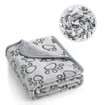 Winter Soft Dog Blanket Washable, Cat Blanket for Indoor Cats Mat Large Medium Small Dog Gifts Puppy Essentials (Grey) Bed 6