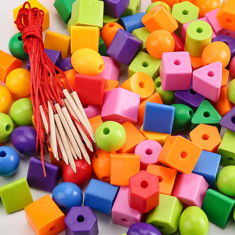 Primary Lacing Beads Educational Montessori Stringing Toy Autism Toys Toddlers Kids Preschool Children Training Gifts Primary Lacing Beads Educational Montessori Stringing Toy Autism Toys Toddlers Kids Preschool Children Training Gifts
