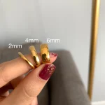 E.B.belle Tarnish Free 2mm 4mm 6mm Stainless Steel 18K Gold Plated Silver Color Knuckle Ring For Lady Minimalist Rings For Women 5