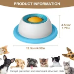 Slow Feeder & Lick Mat: Dog/Cat Enrichment Toys for Mental Stimulation, Puppy Training Puzzle Feeder, Pet Food Dispenser