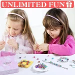 DIY Beaded Bracelet Set with Storage Box for Girls Gift Acrylic European Large Hole Beads Handmade Diy Jewelry Making Kit 6