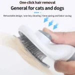 Pet Dog Brush Cat Comb Self Cleaning Pet Hair Remover Brush For Dogs Cats Grooming Tools Pets Dematting Comb Dogs Accessories 2