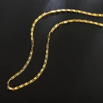 Fashion 18k Gold Necklace 2MM 16/18/20/22/24/26/28/30 Inch Side Chain Necklace For Women Men Jewelry 925 Silver Necklace 5