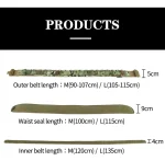 Tactical Belt 3 IN 1 Laser Cut Quick Release Buckle MOLLE Combat Shooting Belt with Inner Belt & Back Support Pad 6