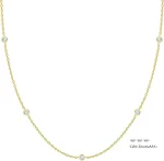 K Gold Plated Station Necklace Silver Plated Diamond Necklace For Women Simulated Diamond Necklaces Gift for Women CZ Chain