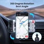 NEW Car Phone Holder Air Outlet Gravity Sensor Triangle Mount Simplicity Design Frosted Surface for Vehicle Dashboard 3