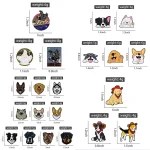 Cartoon Space Dog Brooch Enamel Pins Cute Cowboy Pet Dog Border Corgi Dogs Brooches Jacket Lapel Badge Jewelry Gift for Friends 6