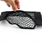Car Seat Back Organizer Trunk Net Mesh Pocket Elastic String Net Magic Sticker Universal Portable Storage Bag Car Accessories 4