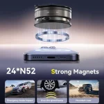 Upgraded 360° Vacuum Magnetic Car Phone Holder Ultra Strong Suction Magnetic Force Foldable Retractable Mount for Car/Dashboard 5