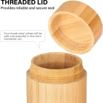 Bamboo Keepsake Urns with Tree of Life Pattern, Set of 2 for Human or Pet Ashes, Holds 7.5 Cubic Inches 4