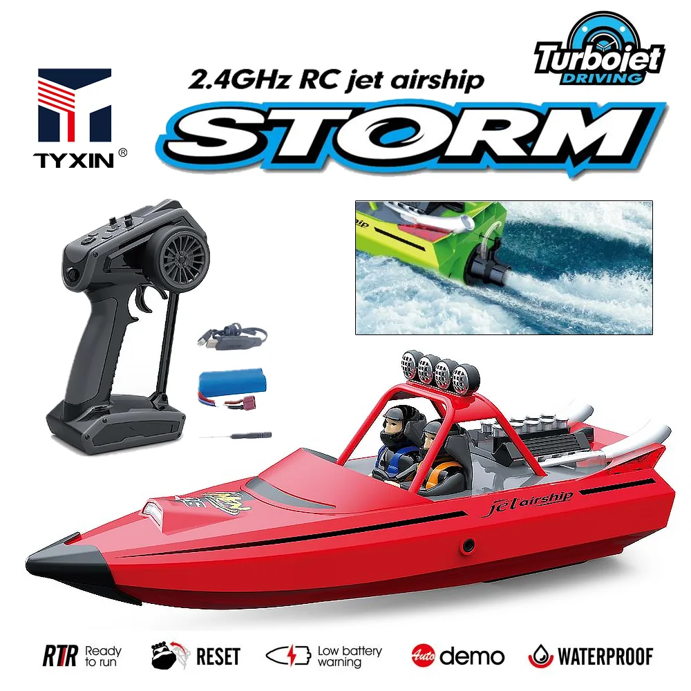 TY725 RC Boat TURBOJET PUMP High-Speed Remote Control Jet Boat Low Battery Alarm Function Adult Children Toys Gift TY725 RC Boat TURBOJET PUMP High-Speed Remote Control Jet Boat Low Battery Alarm Function Adult Children Toys Gift