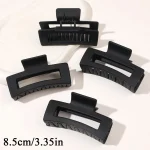 4Pcs/Set Women Girls Claw Clips Coffee Black Hair Claw Nonslip Crab Hairpins Barrette Fashion Hair Accessories Gifts 6