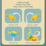 New Cute Water Spray Duck Shower Electric Bath Toy Interactive Play Game Sensory Toys for Kids Bathtime Fun Gift for Toddlers 6