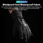 1Pair Ski Gloves Lengthen The Wrist Windproof Warm Thickened Palm Pads Commuting Cycling Waterproof Touch Screen Unisex 5
