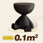 Modern Creative Bear-Shaped Plastic Nightstand Multi-Functional Bedside Table Easy Assembly for Living Room and Bedroom Storage 6