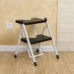 ‌Heavy-Duty Folding Ladder Space Saving 3-Step Stool Multi-Positional Home Utility Ladder Non-Slip Safety Foot Stool for Loft 5