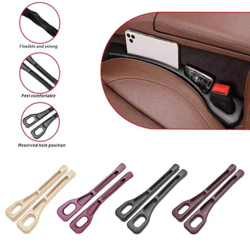 2pcs Car Seat Gap Filler Organizer Waterproof Car Seat Gap Plug Strip with 2 Grooves Seat Gap Storage Auto Interior Accessories 2pcs Car Seat Gap Filler Organizer Waterproof Car Seat Gap Plug Strip with 2 Grooves Seat Gap Storage Auto Interior Accessories