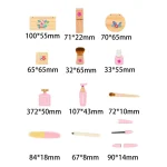 Makeup Toy Kits Wooden Makeup Toys with Cosmetic Bag for Girls Role Playing Games Pretend Play Makeup Beauty Set Birthday Gifts 4