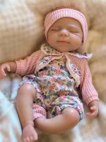 Open Mouth 33cm Pascale Full Body Silicone Reborn Girl Doll With Painted Skin Washable Soft Touch Reborn Girl  Silicone Doll 4