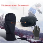 Winter Ski Gloves Waterproof Touch Screen Thermal Thick Snow Gloves Men Women Snowmobile Warm Mittens Outdoor Ski Gloves 3