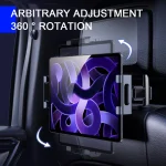 SEAMETAL Upgraded Car Headrest Phone Holder Telescopic Anti Shake Auto Table Holder Smartphone Mount for 4-12.9 Inch iPad iPhone 3