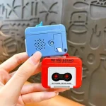 1/2Pcs Retro Recorder Keychain 15S Recorder Cassette Tape Keyring Student Bag Pendant Couple Friends Gift 4