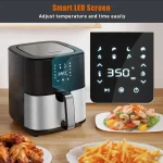 KitCook Large Air Fryer, 1500W 7QT AirFryer Cooker, Adjustable Temperature 100-400°F, 8 Presets Menu, Digital Touch Screen, Nons 4