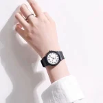 Exam Watch Silicone Strap Simple Women Watch Student Ladies Quartz Wristwatch Waterproof Round Small Dial for Women 5