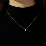 Cazador Minimalist Initial A-Z Letter Necklace for Women Alphabet Stainless Steel Choker Chains Jewelry Birthday Gift Wholesale 5