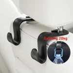1pc Headrest Mount Storage Car Seat Back Hooks Hangers Universal Hooks