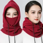 Winter Thermal Fleece Hat Hooded Outdoor Windproof Cold Warm Skiing Sport Balaclava Men Women Neck Warmer Cycling Face Mask Caps 5