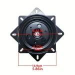 Heavy-Duty Chair Swivel Base 6"/4", 360° Rotating, Smooth Mechanism - Perfect for Bar Stools & Furniture Accessories 3