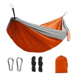 Ultralight portable hammock with steel clips & tree straps, lightweight backpack hammock for camping, hiking, backyard & outdoor 6