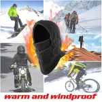 New Fashion Warm Cap Winter Men Women Hats Waterproof Thermal Fleece Balaclava Hat Hooded Neck Warmer Hiking Scarves Hats 2