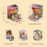Mini Miniature Doll House DIY Small House Kit Making Room Toys Home Bedroom Decorations With Furniture Wooden Craft DollHouses 5