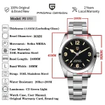PAGANI DESIGN 2024 New 36MM Men Automatic Mechanical Watches NH35 Sapphire Stainless Steel AR Coating 20Bar Clock Watch for Men 6