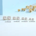 Szjinao Real Full 18k Gold Earrings AU750 Moissanite Diamond Real Gold Women Jewelry Certifid K Gold Luxurious Valentines Gifts 3